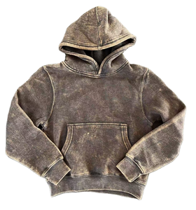 Sudadera con Capucha Personalizada para Niños, 360GSM, Felpa Francesa, Estilo Vintage Lavado, Sudadera Holgada, Ropa Urbana Infantil - Product Image 1