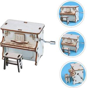 Boîte à musique en bois pour piano, jouets, assemblage de puzzles 3D, kits d'<span class=keywords><strong>expériences</strong></span> <span class=keywords><strong>scientifiques</strong></span> - Product Image 4