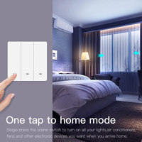 Interrupteur à bouton-poussoir intelligent Tuya Smart Home ZigBee3.0, commande à distance par application, hub Zigbee nécessaire, fonctionne avec Alexa