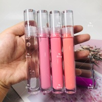 Gloss à lèvres brillant avec paillettes, tube transparent personnalisé avec logo, imperméable, vente chaude 2022, fournisseur de gloss à lèvres