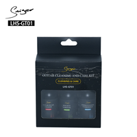 For LHS-GT01 Guitar Care Kit with 50ml Cleaner 30ml for Oil 30ml String Oil 20x20cm Cloth for Acoustic/Electric Guitar Bass
