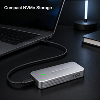 Boîtier SSD M.2 NVMe avec puce JMS583, 10 Gbps, USB C, boîtier externe pour disque SSD, prend en charge les SSD 2230 2242, entièrement en alliage d'aluminium