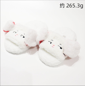 Regalo di natale peloso peluche orsacchiotto adulto pantofola <span class=keywords><strong>casa</strong></span> orecchie mobili pantofole per donne ragazze - Product Image 3