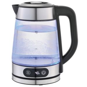 1.8L Cordless Electric Glass Tea Pot 2200W <strong>Kettle</strong> with Fast Temperature Control and Automatic Shut for Kitchen or Hotel Use - Product Image 1