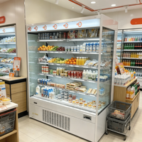Réfrigérateur multi-étagères commercial à froid ventilé, sans givre, à brancher, le mieux noté pour supermarchés et présentoirs de boissons