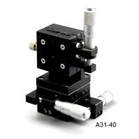 A31 XYZ Assemblage combiné 3 axes Étape de déplacement Étape de réglage de fixation de la table de scène manuelle avec bouton de tête micrométrique