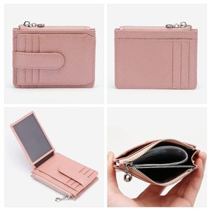 Portefeuille en gros mince pour femmes porte-cartes pour femmes minces blocage RFID petits portefeuilles en cuir véritable pour le <span class=keywords><strong>voyage</strong></span> - Product Image 4