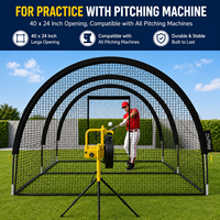 Cage de frappe pliable robuste 20x13x9FT pour entraînement de baseball et softball en extérieur