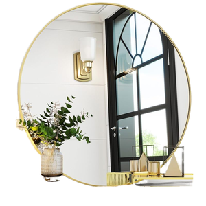 Tùy Chỉnh Vàng Đen Vòng Tròn Trang Trí Phòng Tắm Tường Gương Hiện Đại Cổ Lớn Treo Miroir Spiegel Đơn Giản Nhôm Gương - Product Image 1