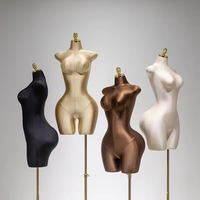 Vente en gros de mannequins féminins sur support en or de grande taille Demi-sexy Curvy Lady BBL avec grosses hanches et buste en fibre de verre pour femmes