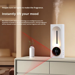 Diffusore di <span class=keywords><strong>Oli</strong></span> <span class=keywords><strong>Essenziali</strong></span> Wireless <span class=keywords><strong>con</strong></span> Luce Notturna, <span class=keywords><strong>Deodorante</strong></span> e Purificatore d'Aria per Soggiorno - Product Image 5