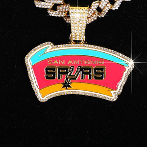 Colgante con incrustaciones de diamantes de aleación para hombre, cadena cubana de hip-hop, joyería de moda SAN <span class=keywords><strong>Antonio</strong></span> Spurs - Product Image 5