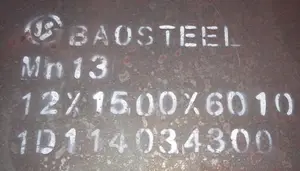 स्पॉट Mn13 ASTM A128 स्टील प्लेट आपूर्तिकर्ता उच्च कठोरता पहनने के प्रतिरोध उच्च मैंगनीज स्टील प्लेट