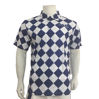 Grosir kaus Polo kaus Polo spandeks poliester kaus Golf lengan pendek cetakan sublimasi saku kustom untuk pria