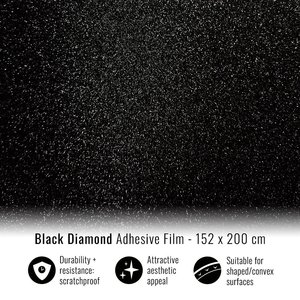 Black Diamond 152X200 cm TPU Roll Wrapping Film Autoadhesivo Autocurativo Envoltura de vinilo que cambia de color para la protección del automóvil - Product Image 1