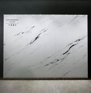 Dalles vitrifiées blanches 1200x2400 1200x2700 9mm Grandes tailles Finition mate et brillante Cuisine Salle <span class=keywords><strong>de</strong></span> bain Extérieur Comptoir <span class=keywords><strong>Jardin</strong></span> - Product Image 3