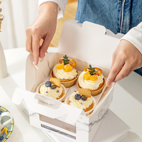Boîte à gâteau personnalisée de qualité alimentaire RDY avec doublure en aluminium, boîte d'emballage jetable pour pâtisserie, pour gâteau, dessert