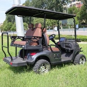 Carrito de Golf de 4 Plazas con Cargador USB Integrado, Neumáticos Todoterreno de Goma, Vehículo para Recorridos por Granjas, Capacidad para 4 Personas, Ideal para Salidas Familiares - Product Image 6