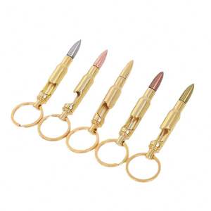 Llavero de Diseño Simple de Aleación de Zinc con Forma de Bala de Calibre 50, Práctico Llavero con Abrebotellas - Product Image 4