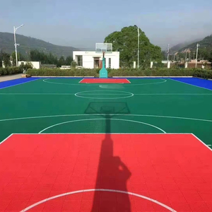 Dalles de terrain de basket extérieur au design moderne, antidérapantes, à assemblage par clips, en plastique de 20 mm pour application en parc - Product Image 1