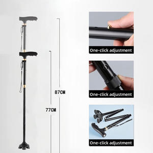 ポータブルメディック折りたたみ式高齢者向け高級伸縮式アルミ製折りたたみ杖、おしゃれな護身用アクセサリー、ハイキング用 - Product Image 5
