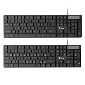 Nuova Tastiera Universale Economica K10 Impermeabile in Plastica per Ufficio, 104 Tasti, USB Cablata, Layout Arabo, Ultra Sottile, Plug & Play - Product Image 2