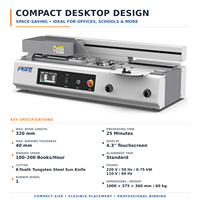 Machine à relier électrique automatique de bureau A4 compacte FRONT B40F, toute nouvelle