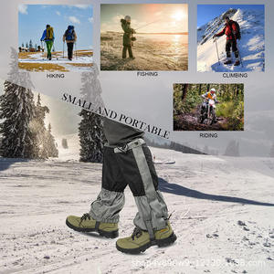 Polainas de Nieve Woqi Negras y Grises, Tela Impermeable Ripstop 600D, Protección para Piernas Unisex para Senderismo, Caza y Actividades al Aire Libre - Product Image 4