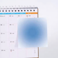 Les notes autocollantes les plus populaires aux couleurs dégradées chaudes, style jaune d'œuf halo doux, marqueurs mémo portables pour étudiants, bloc-notes autocollants en gros