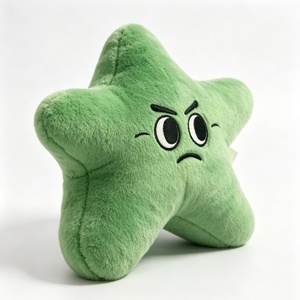 Peluche de estrella verde personalizado, peluche de estrella de mal humor, almohada de peluche de estrella con cara enojada, peluche de estrella de mar, peluche de estrella con expresión linda - Product Image 4