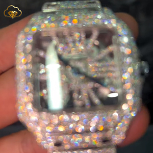 Reloj Bling para Hombre, Estilo Hip Hop, de la Mejor Calidad, con Diamantes de Laboratorio, 41 mm, con Diamantes VVS1 Cultivados en Laboratorio - Product Image 3