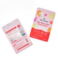 Herbruikbare ziplock doypack snackverpakkingen, staande pouches voor gedroogd fruit, dierenvoer, gelei, sushi, salade, met ritssluiting
