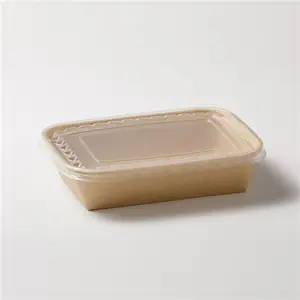 Khay Đựng Bánh Bằng Giấy Kraft SM7-650ML Có Nắp Đậy Khay Đựng Bánh Kraft/Salad/Thực Phẩm//Trái Cây/Sushi