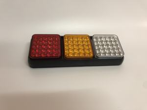 10-30V 직사각형 테일 라이트 고휘도 75 LED 트럭 트레일러 후방 정지 역 지시등 램프 캠핑카 버스 밴 - Product Image 5