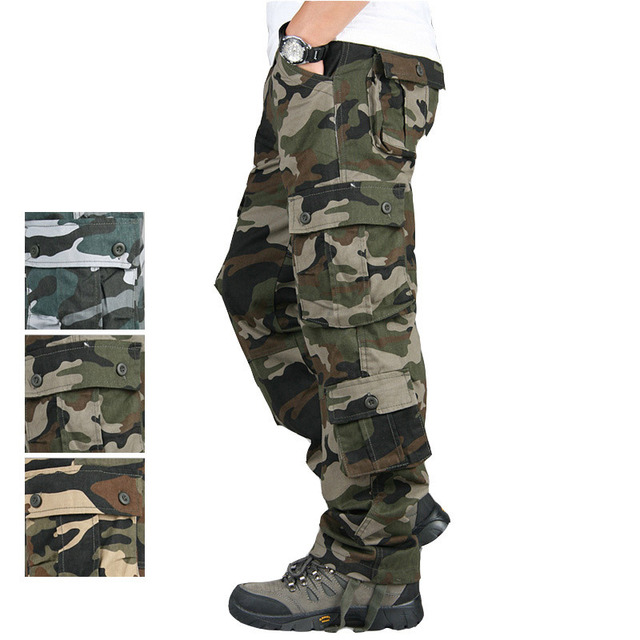 Wholesale High Quality Work Trousers Streetwear Custom Camouflage Cargo Pants Men Comfortable Men Gym Joggers