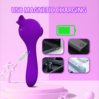 3-in-1 Luftdruck-Vibrator Klitoris-Stimulator Saugfunktion Zungenlecken Doppelmotor Mehrere Geschwindigkeiten Wasserdicht USB-Aufladbar Massagegerät