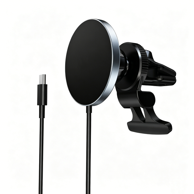 15W Magnetic Wireless Charger for Certified for for Compatible with Magnetic Mount for Bed Use