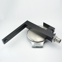 Robinet de lavabo de salle de bain moderne noir mat à poignée unique en acier inoxydable avec cartouche céramique
