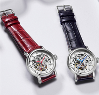 Montres automatiques en acier pour hommes, design et fabrication d'usine, cadran squelette similaire, mouvement à volant d'inertie, pour marque privée