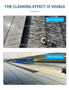 Machine de nettoyage de panneaux solaires à perche télescopique, brosse à tête unique alimentée en eau avec tuyau, équipement de nettoyage à brosse pulvérisatrice d'eau - Product Image 5