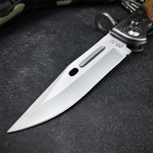 DIY Wood Handle Folding Utility <b>Knife</b> with SK5 Blade Quick-Change Blade System Push Button <b>Safe</b> Blade Sheath Lightweight 3CR13 - Product Image 4