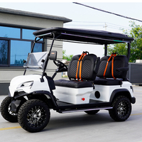Carrito de Golf Eléctrico para 6 Pasajeros, Cabina Espaciosa, Asientos Cómodos, Carrito Utilitario de 4 Ruedas para Alquiler en Complejos Turísticos