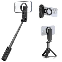 Trípode Magnético para Teléfono Ulanzi JJ03, Soporte Inalámbrico para Teléfono, Palo Selfie, Trípode de Escritorio con Control Remoto para Fotografía y Transmisión en Vivo