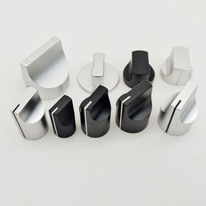 Multiple Sizes Black Silver Aluminum AMP HIFI Guitar Potentiometer Control Knobs with Hole Mounting for 6mm 6.4mm Shafts - Product Image 1