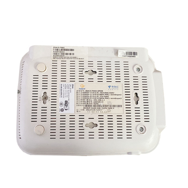 Second Hand zte F660 V6 Factory Price 3Fe Wifi English Version Internal Antenna Xpon Gpon Onu Ont