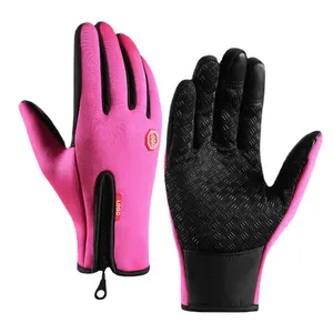 Guanti sportivi di qualità con Logo personalizzato guanti da alpinismo da lavoro all'aperto caldi antivento con design Touch screen