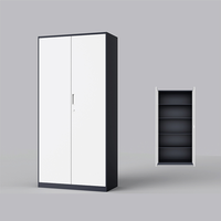 Meuble de rangement en acier inoxydable anti-poussière sur mesure pour bureau, classement de documents, présentoir de bons de commande, bibliothèque avec porte coulissante en verre
