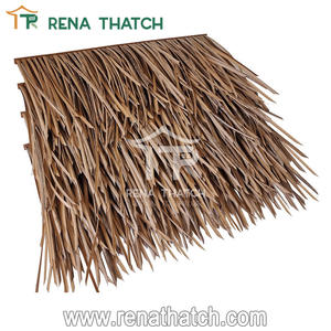 Chaume de toit synthétique ignifuge imperméable en plastique palapa chaume panneaux de toit de chaume synthétique - Product Image 4