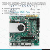 BKHD FCBGA1264 Motherboard mini-itx, 1x10G 2x2.5G 2xM.2 6xSATA DDR5 16GB Max RAM SSD mendukung saluran tunggal N150 NAS TPM/GPIO