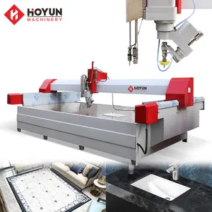 Hoyun מכונות בלחץ גבוה מים שיש cnc אבן אריח מים מכונת חיתוך סילון למכירה